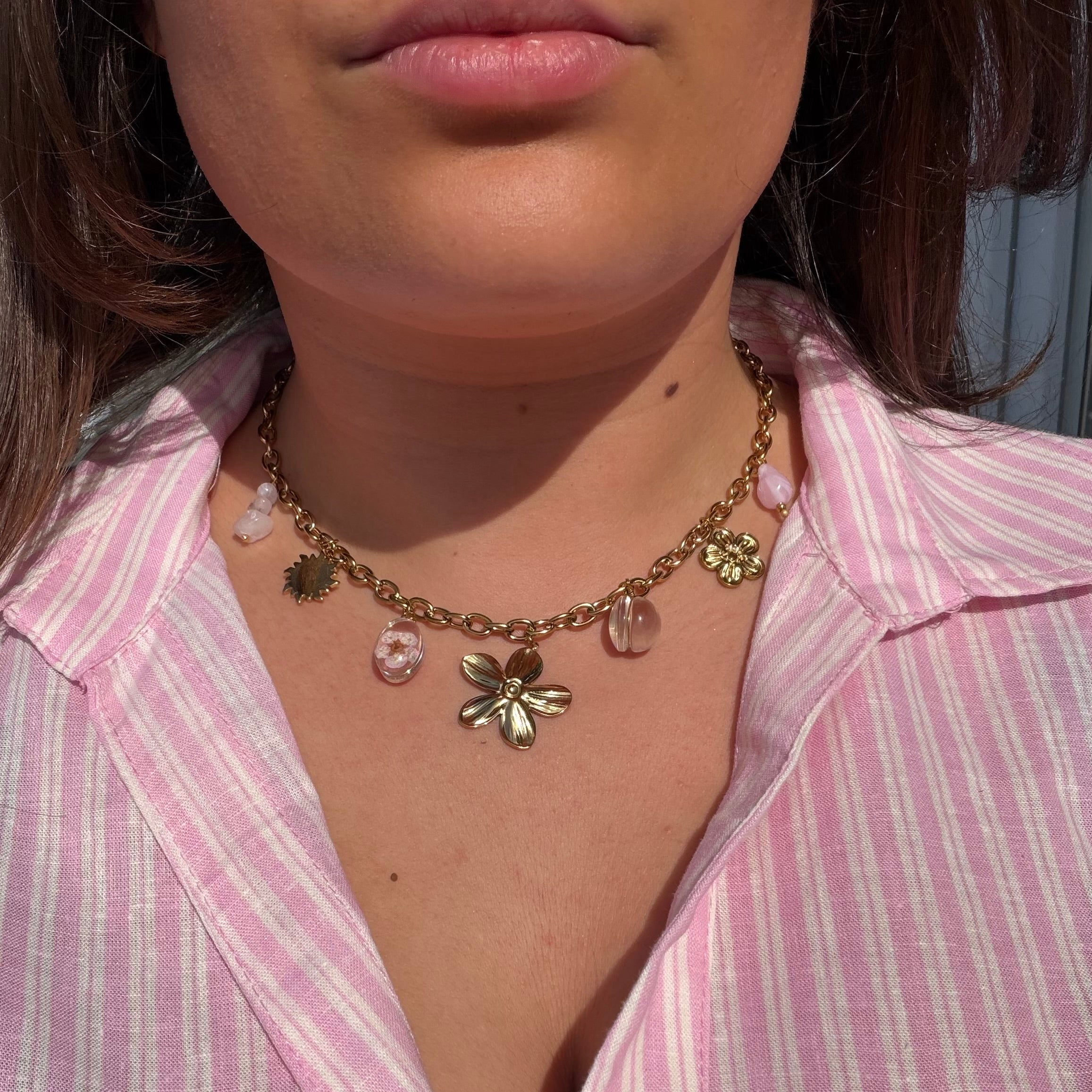 Collier Bloom Rose
