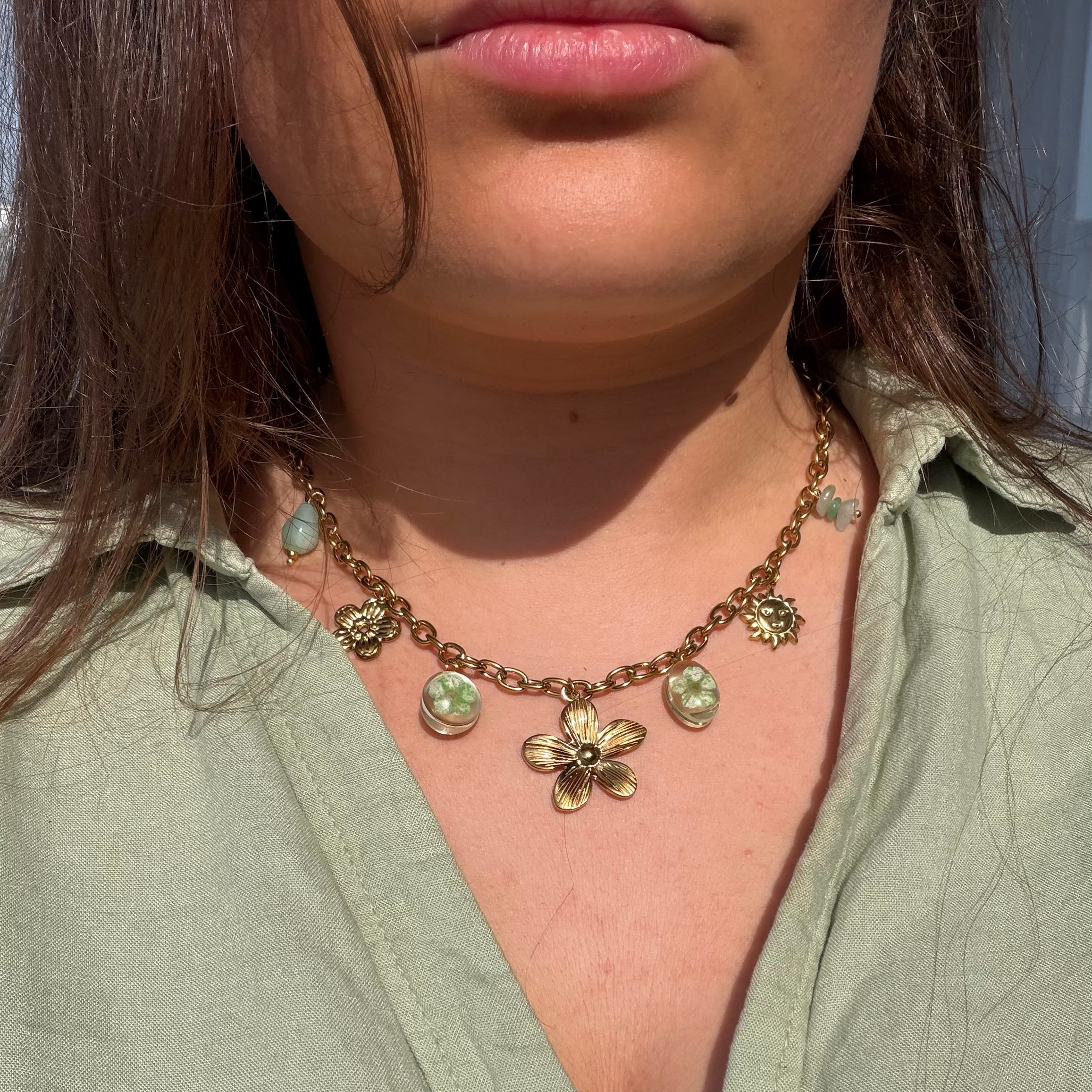 Collier Bloom Vert