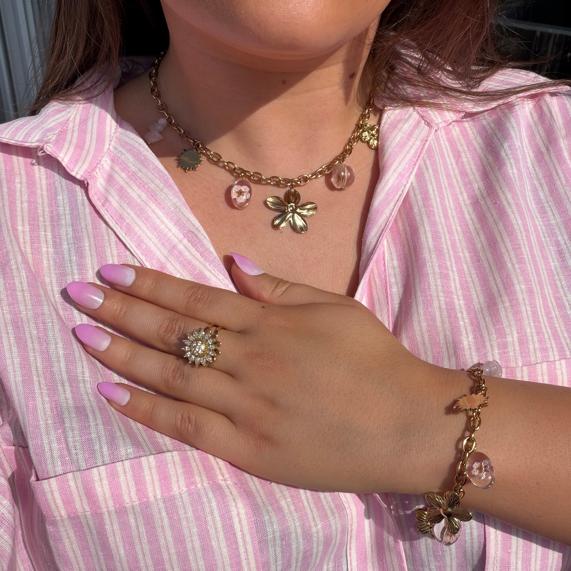 Collier Bloom Rose