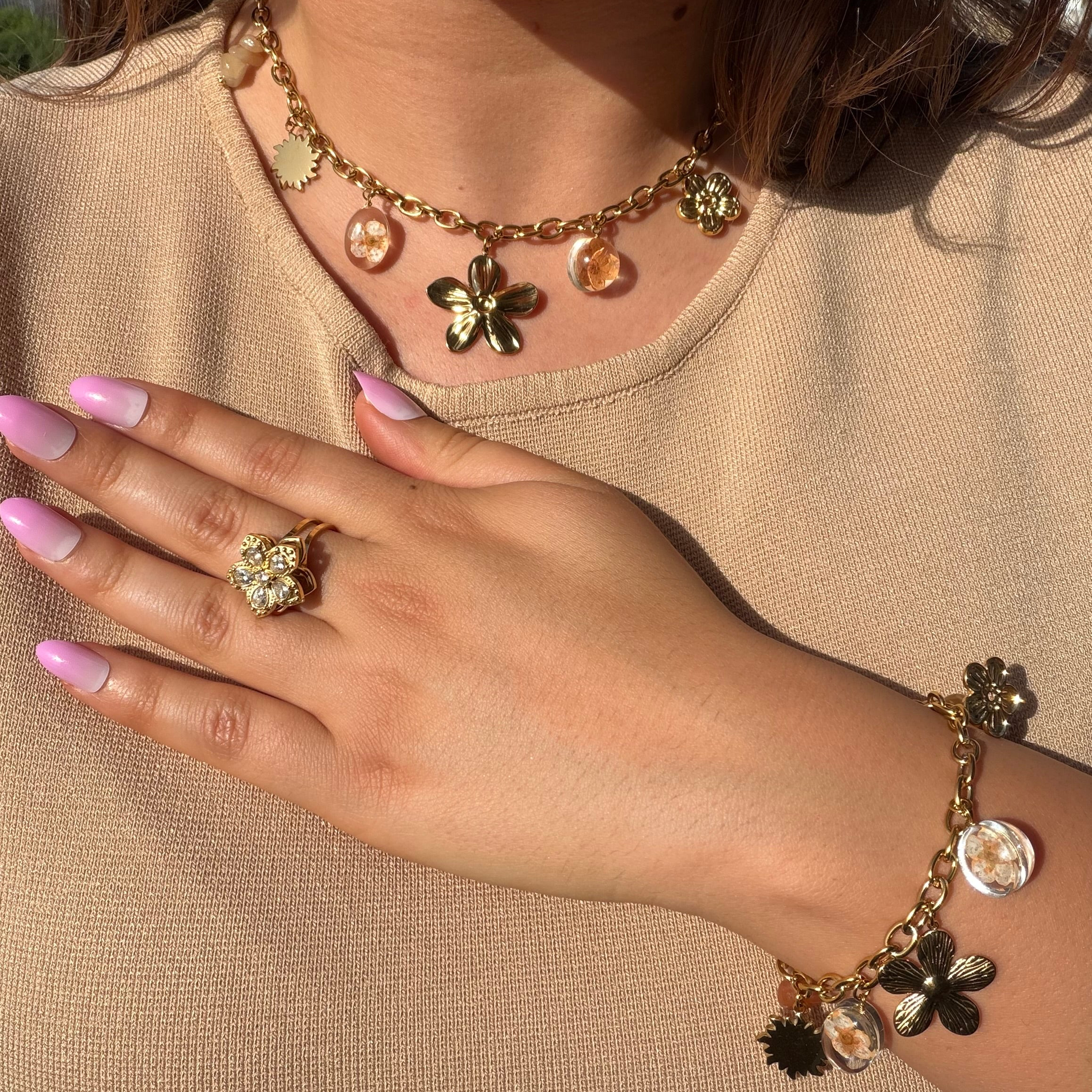 Collier Bloom Orange