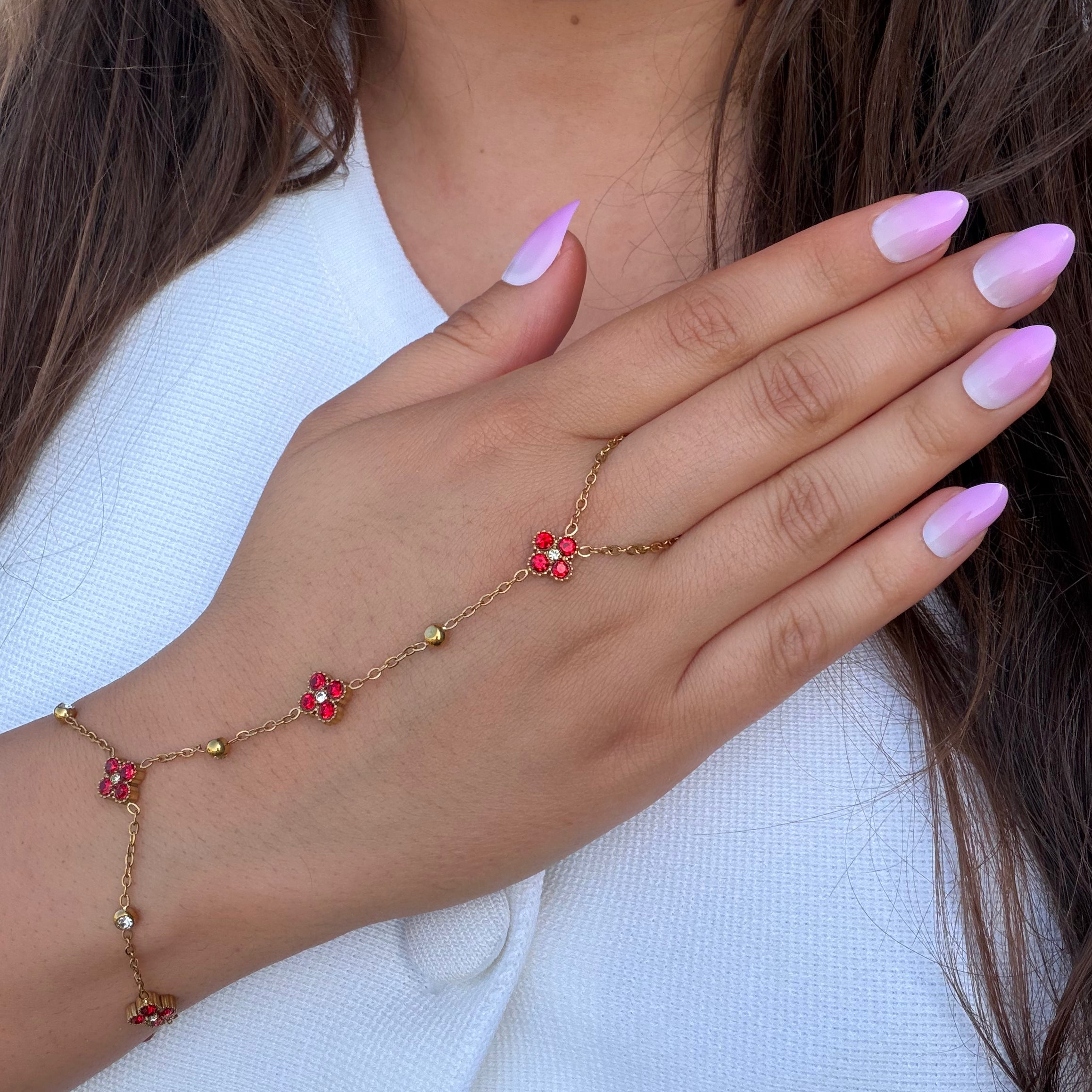Chaîne de Main Princesse Rouge